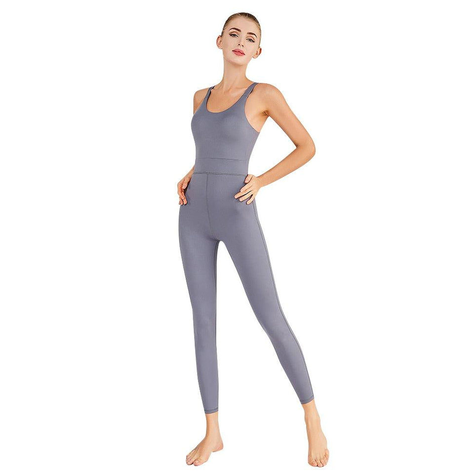 Sexy Cross Back Compression Training Onesie For Women – Amal