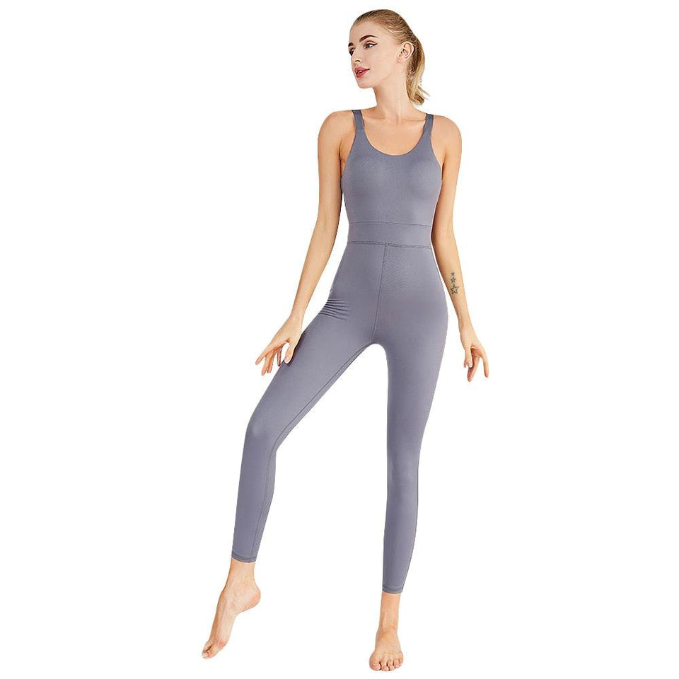 Sexy Cross Back Compression Training Onesie For Women – Amal