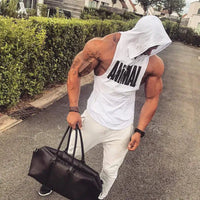 Bodybuilding Tank top, Gyms Fitness Hooded Vest Sleeveless Hoodie