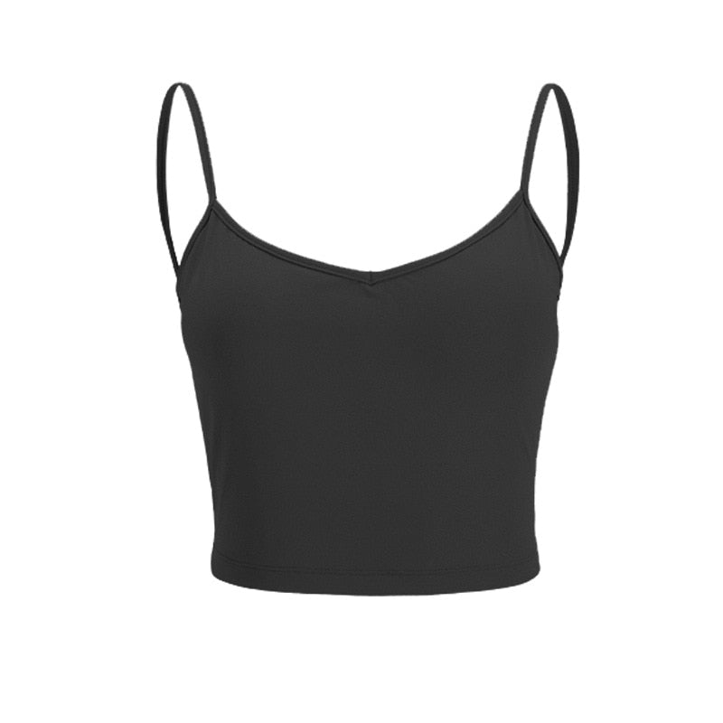 Lulus | Feel Like Dancing Black Crop Tank Top | Size Medium