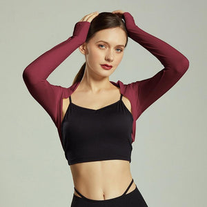 Lightweight Yoga Workout Crop Top Shawl For Women