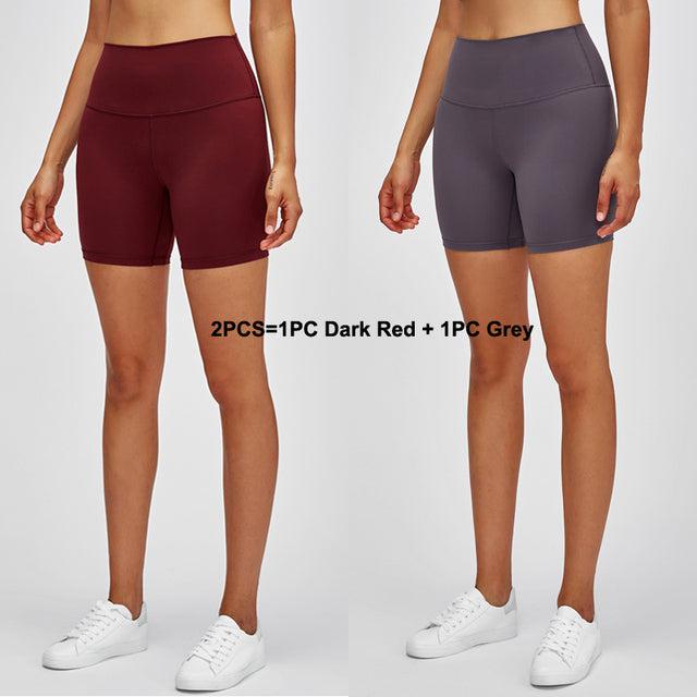 S/M/L/XL/XXL Nylon Fitness Women Yoga Shorts High Waist Workout Shorts Hip  Push