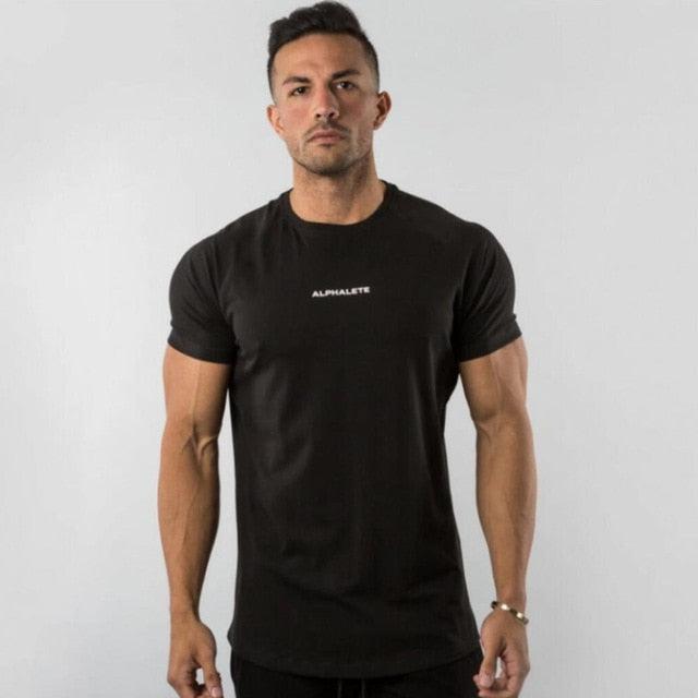Oversized Gym Workout Cotton T-Shirts, Men's Bodybuilding Clothes