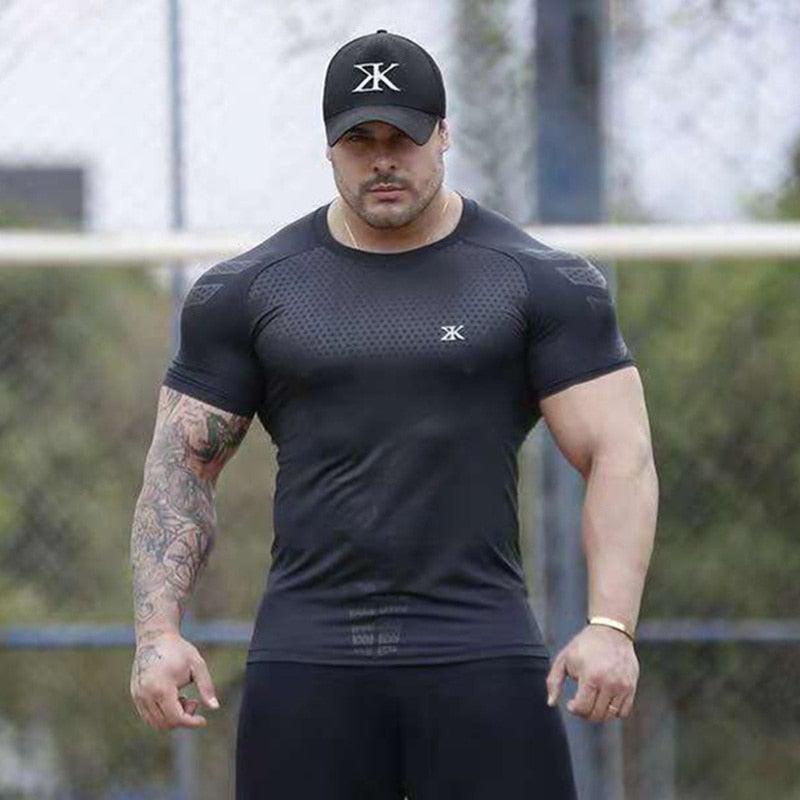 Men Compression Quick Dry Fitness & Bodybuilding T-shirt – Amal