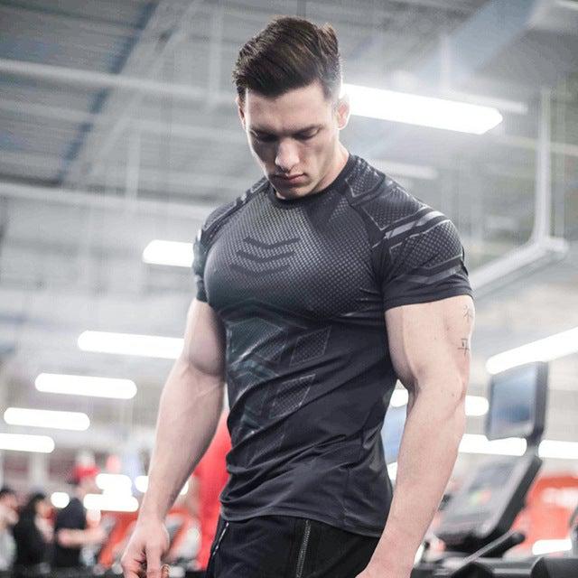 Men Compression Quick Dry Fitness & Bodybuilding T-shirt – Amal