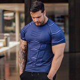 Men Compression Quick Dry Fitness & Bodybuilding T-shirt - Amal Hantash Fitness