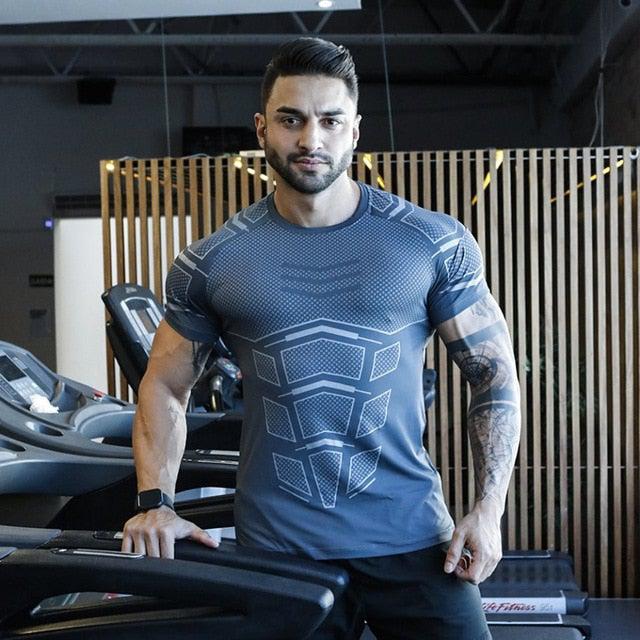 Men Quick Dry Fitness Bodybuilding T-shirt – Amal Hantash Fitness