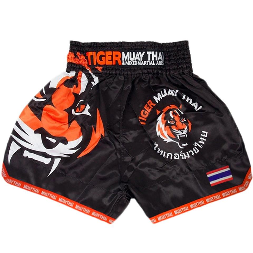 Short de boxe Black Tiger Muay Thai MMA pour homme – Amal Hantash Fitness