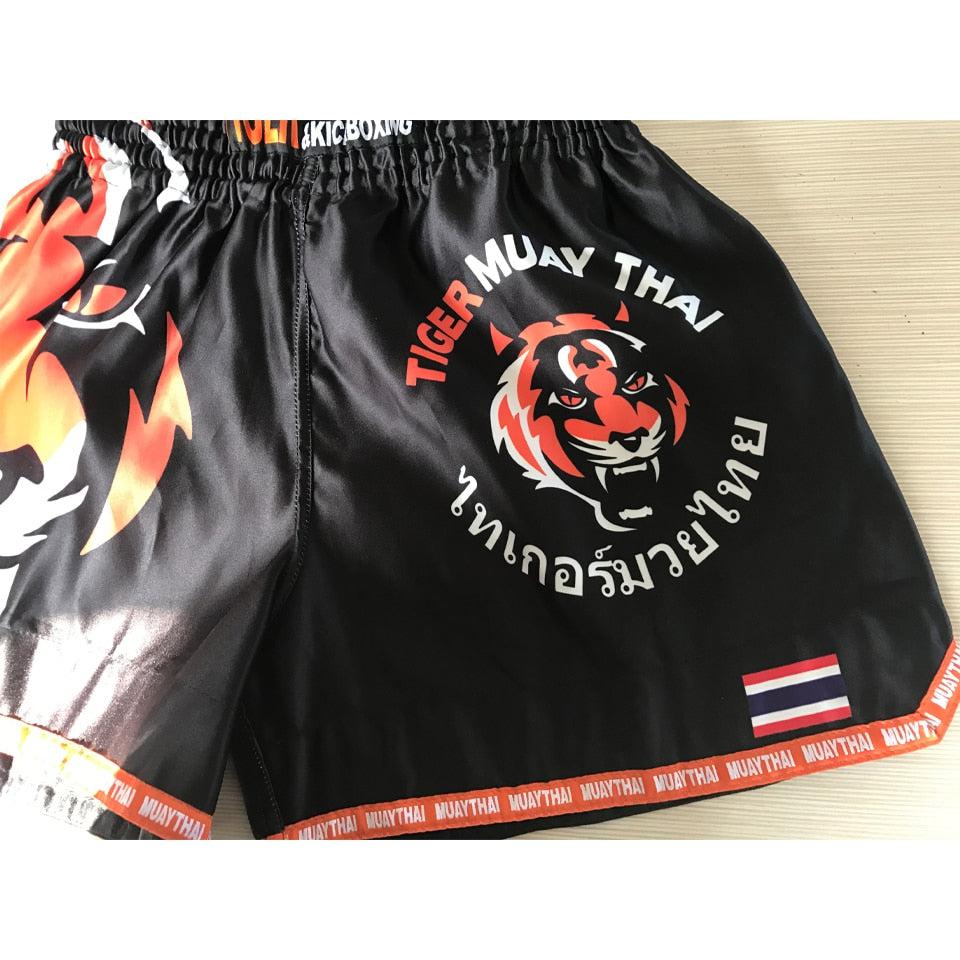 Short de boxe Black Tiger Muay Thai MMA pour homme – Amal Hantash Fitness