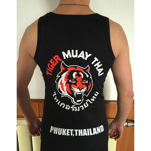 Black Tiger Muay Thai MMA Stringer Tank Top For Men