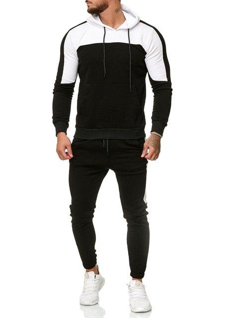 Men Sets fitness & Bodybuilding Tracksuits jacket + Pants – Amal