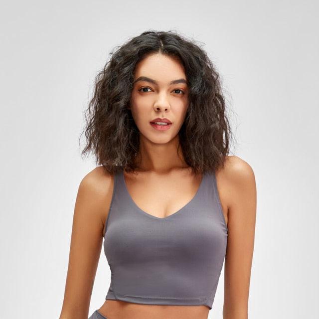 Rekita Womens Longline Sports Bra with Removable Pads Workout Crop top Yoga Tank  Tops : : Clothing, Shoes & Accessories