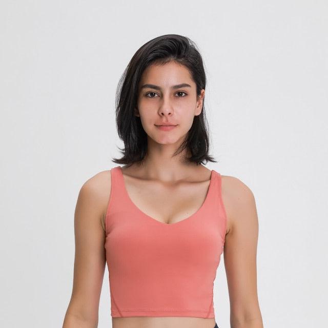 Women Workout Tight Crop Tank Top with Built In Shelf Sports Bra – Amal  Hantash Fitness