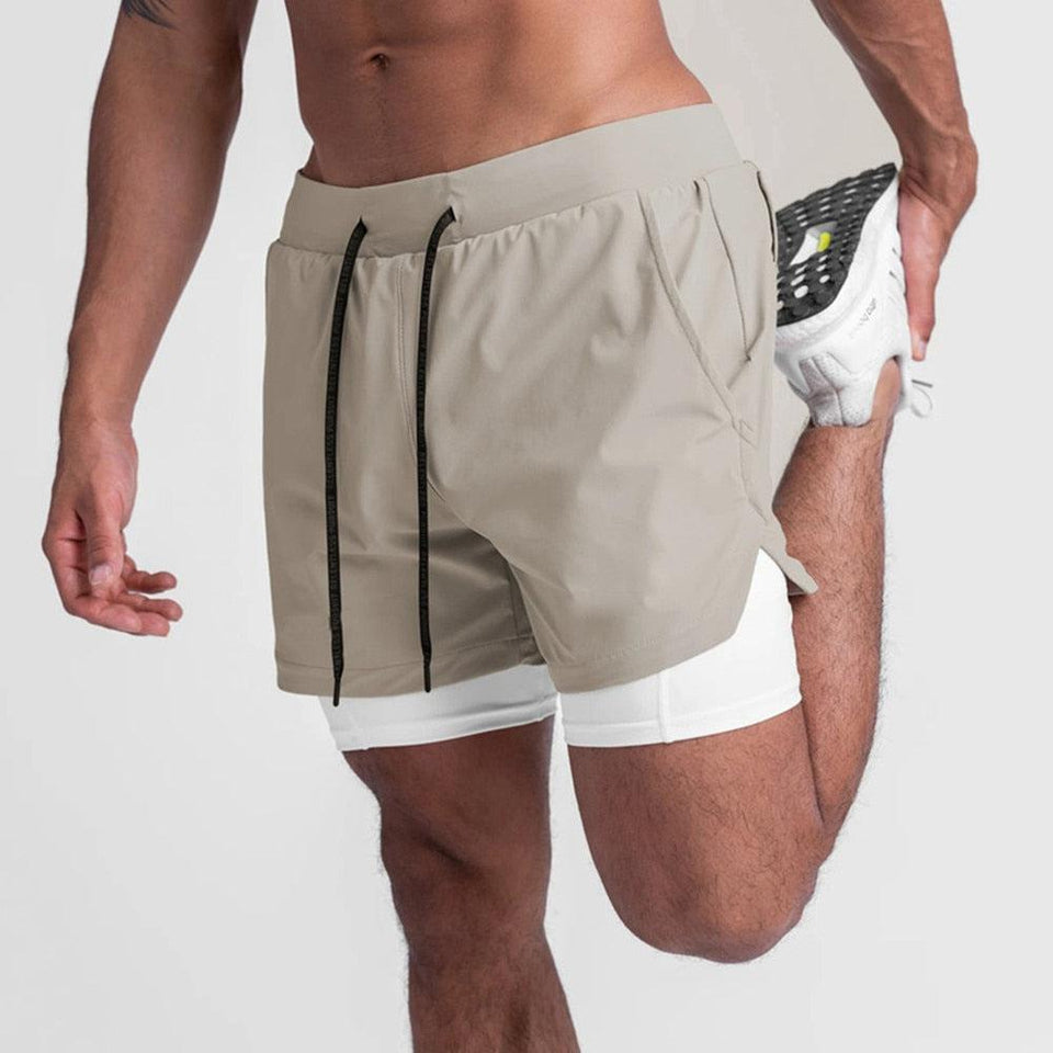 Men's 2 in 1 Athletics Workout Shorts