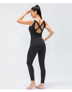 Sexy One Piece Compression Yoga Jumpsuit For Women