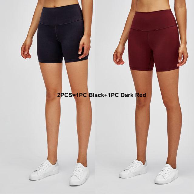 Women's Super Stretchy Athletic Soft High Waist Shorts, 1 or 2 PCs Set