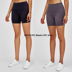 Women's Super Stretchy Athletic Soft High Waist Shorts, 1 or 2 PCs Set