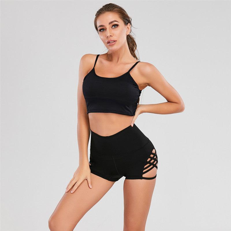 Side Weave Cut Out Shorts For Women